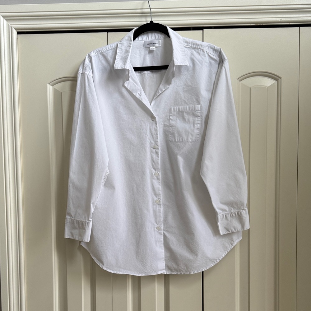 Summersalt White Button Down Shirt